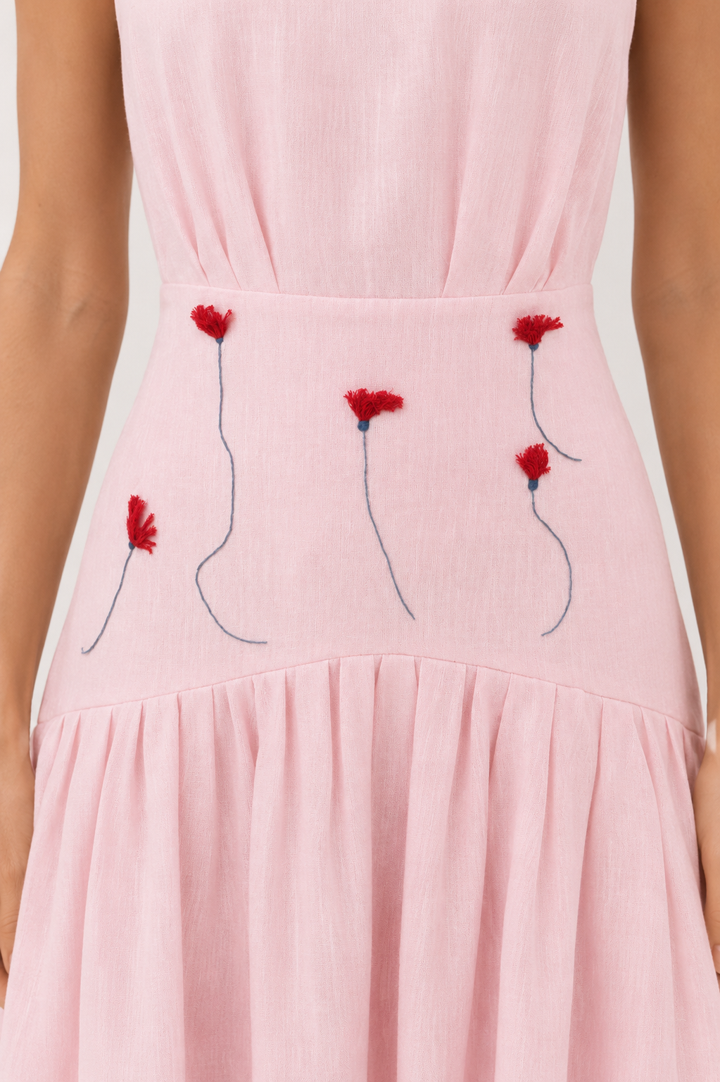 Amapola Embroidered Halter Dress — Laila collection