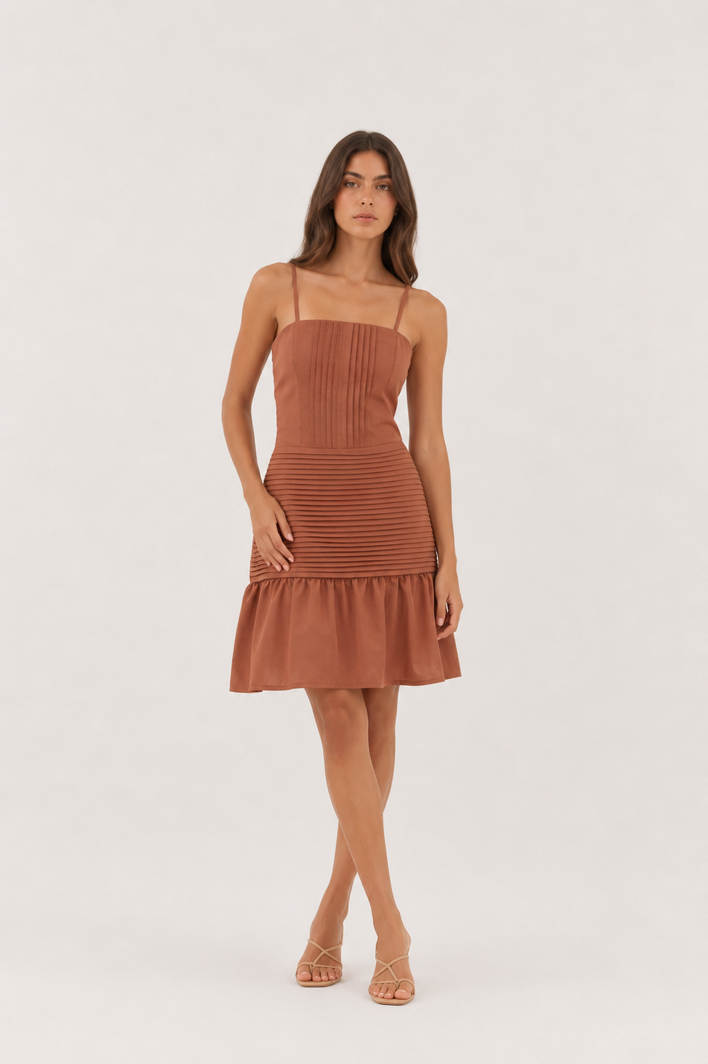 Varadero Pleated Mini Dress — Laila collection