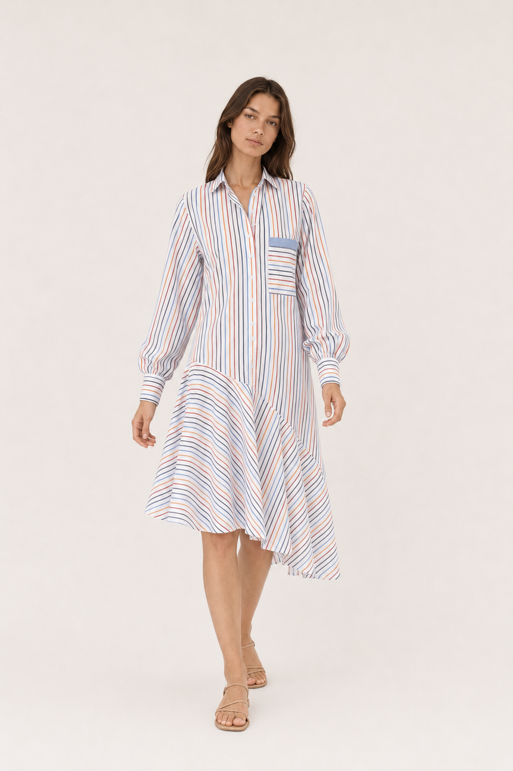 Bajamar Flounce Shirt Dress — Laila collection