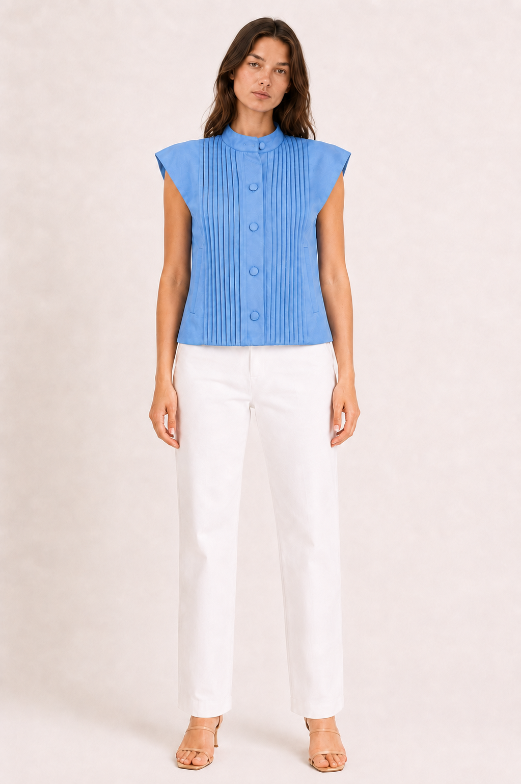 Balandra Pintuck Vest — Laila collection
