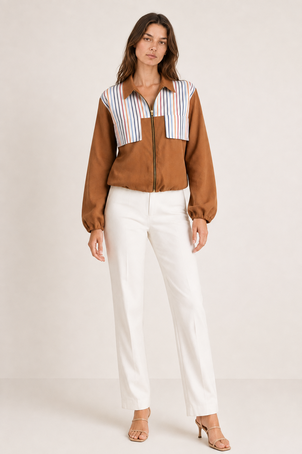 Tierra Contrast Bomber Jacket — Laila collection