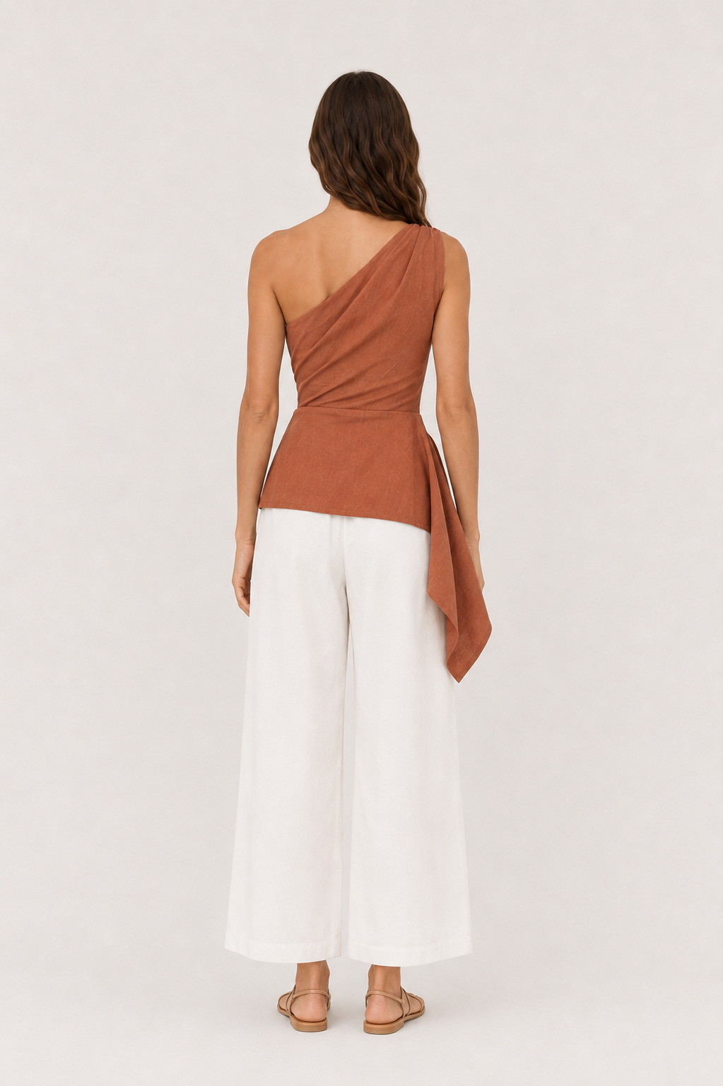 Brisa One-Shoulder Blouse — back view
