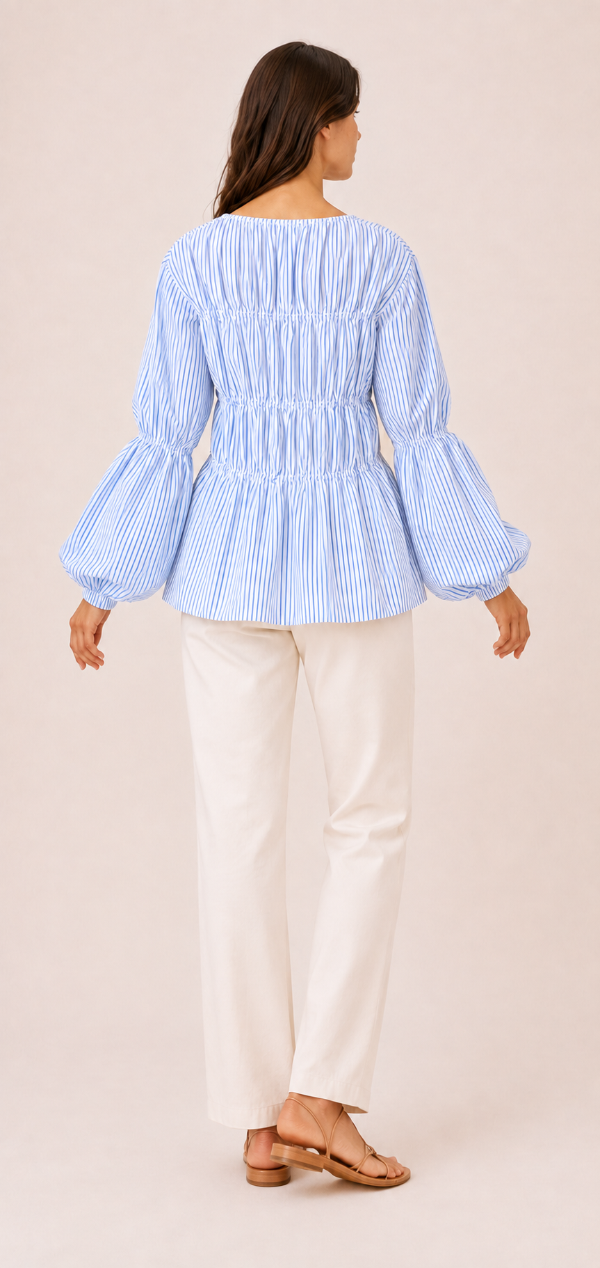 Viento Volume-Sleeve Blouse — Laila collection