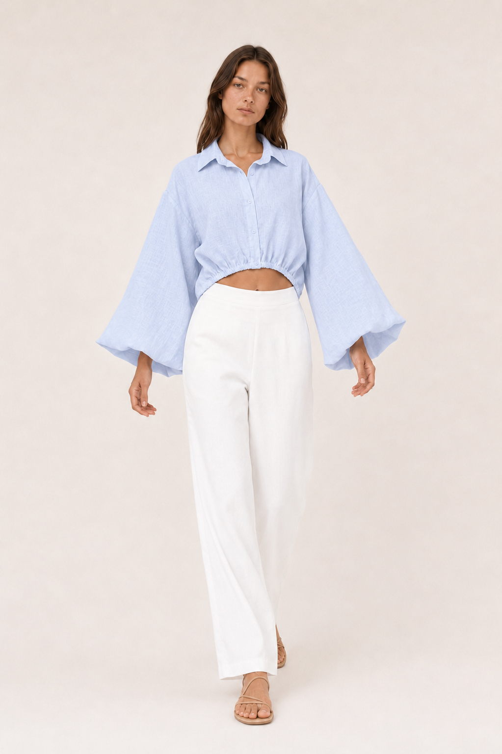 Espuma Cropped Shirt — Laila collection