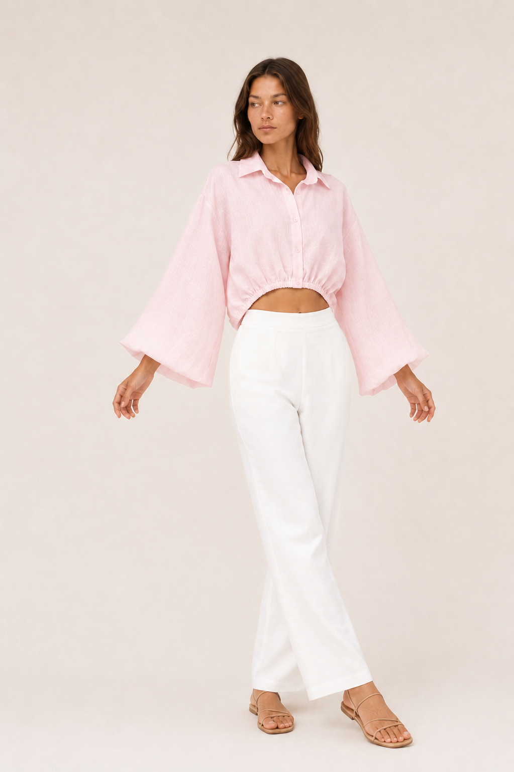 Espuma Cropped Shirt — Laila collection
