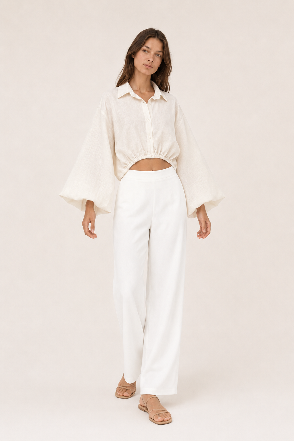 Espuma Cropped Shirt — Laila collection