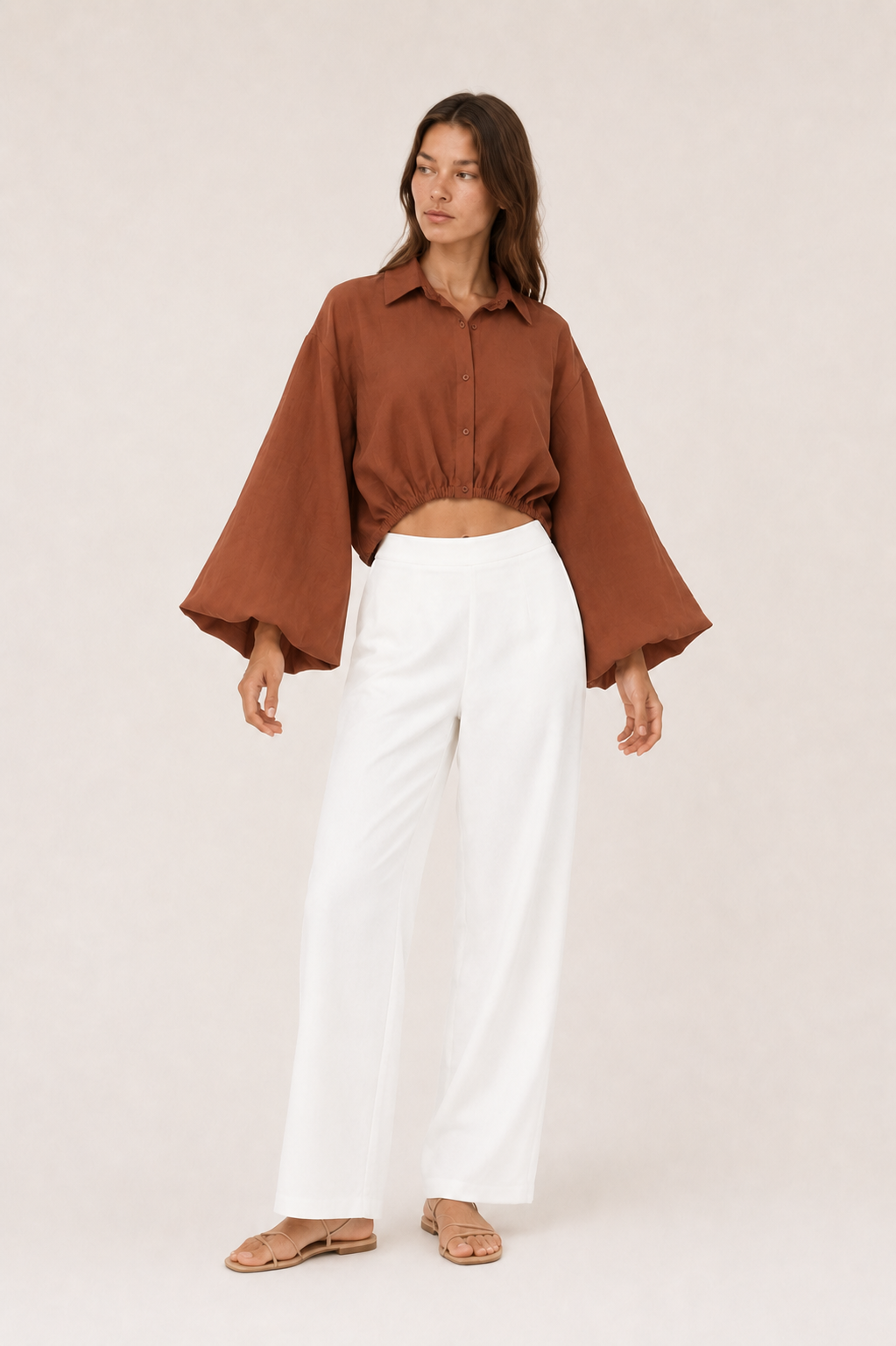 Espuma Cropped Shirt — Laila collection