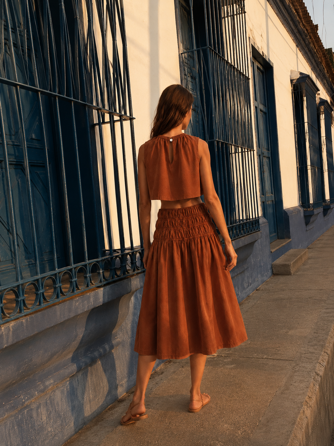 Sotavento Cinched Mini Dress — LAILA editorial campaign