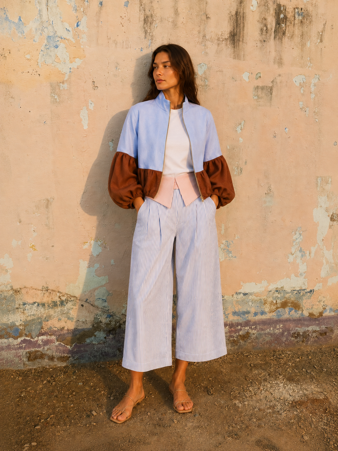Silvestre Floral Volume Jacket — LAILA editorial campaign