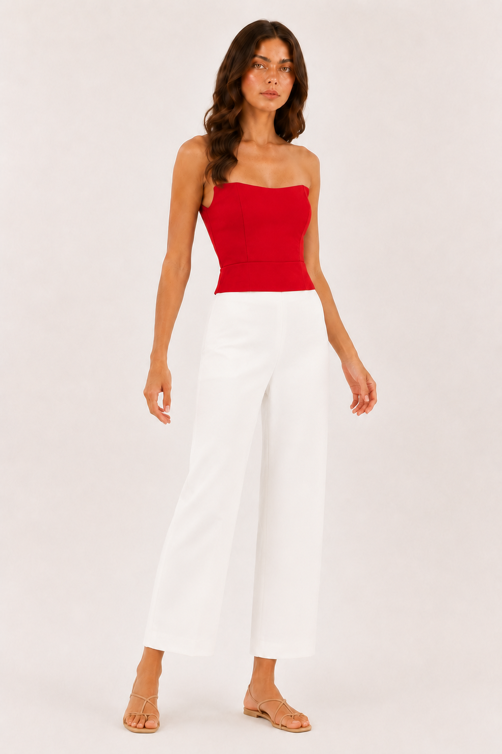 Laila Strapless Top — Red